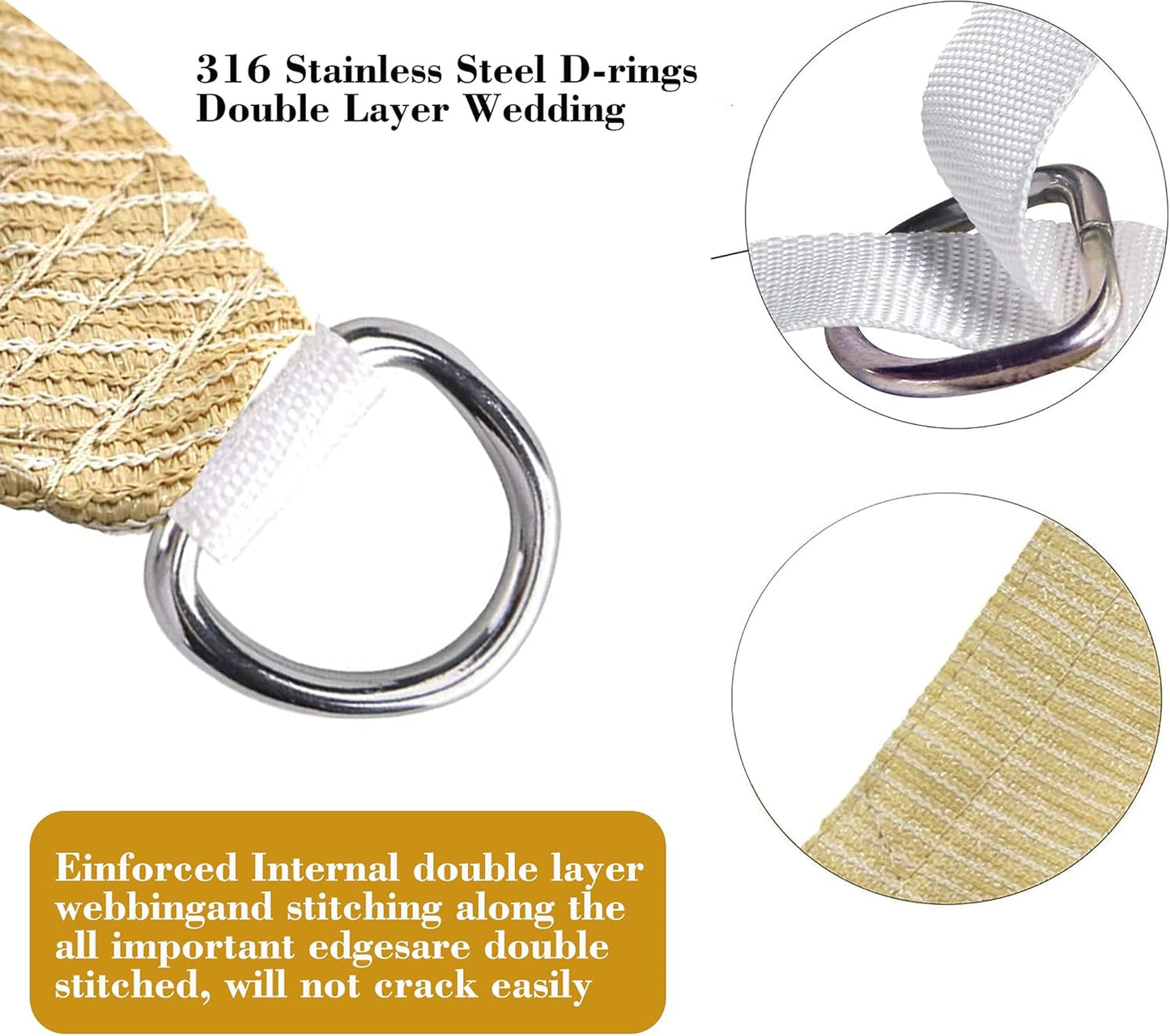10' x 17' Beige Rectangle Sun Shade Sail SSP1212 Canopy Durable Fabric UV Block Awning,We Make Custom Orders