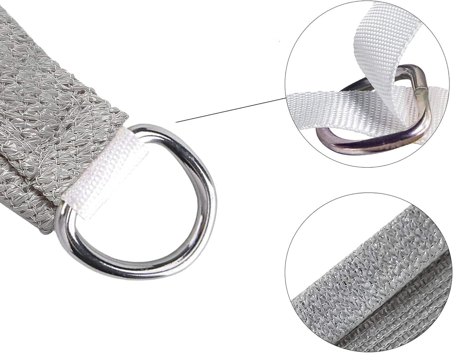 10' x 14' Gray Rectangle Sun Shade Sail SSP1212 Canopy Durable Fabric UV Block Awning,We Make Custom Orders