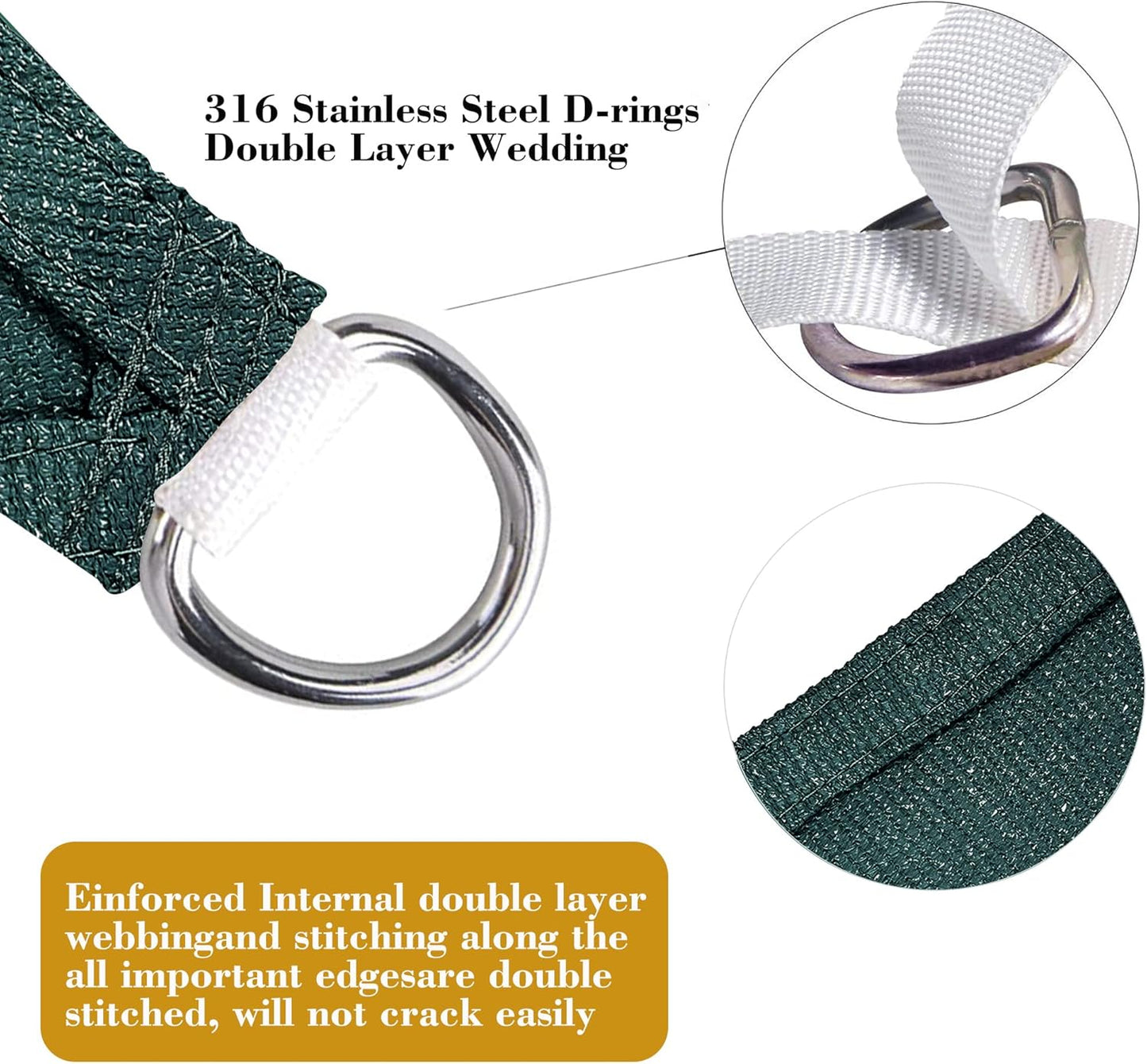 10' x 13' Green Rectangle Sun Shade Sail SSP1212 Canopy Durable Fabric UV Block Awning We Make Custom Orders