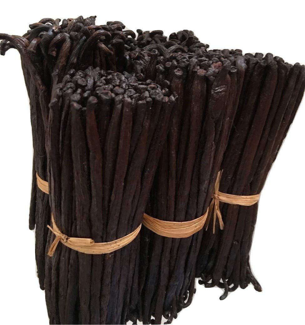 16oz Organic Vanilla Beans Grade A Madagascar Bourbon. Certified USDA Organic. Bulk 6"-8" for Extract, Baking and Cooking by FITNCLEAN VANILLA| 1 Pound (1 LB) Fresh NON-GMO Whole Gourmet Pods
