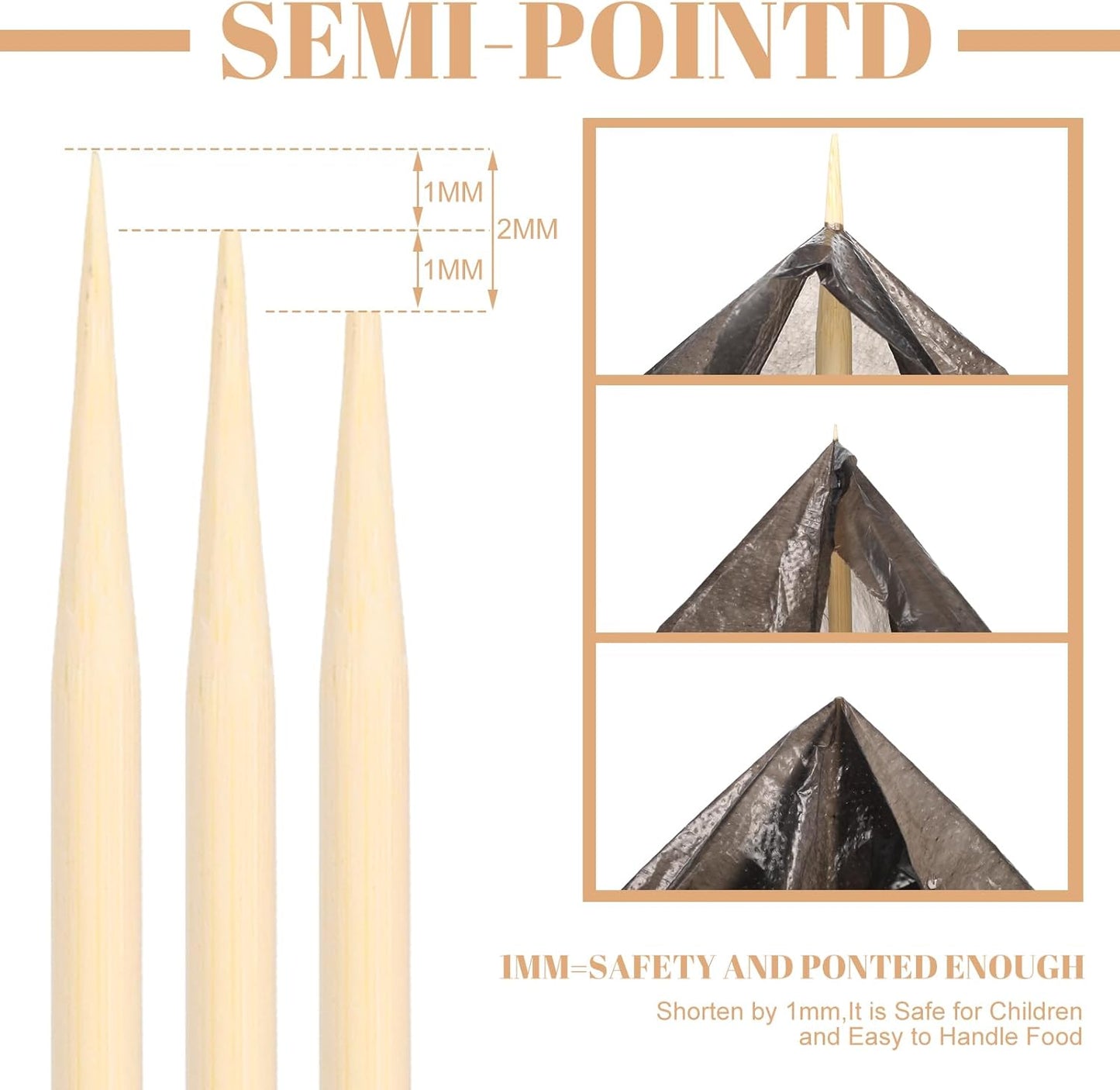 300PCS Marshmallow Roasting Sticks,30 Inch Marshmallow Sticks for Fire Pit Extra Long Wooden Sticks 5mm Thick Bamboo Skewers for Smores Roaster Barbecue Campfire,Weddings and Plant Stakes