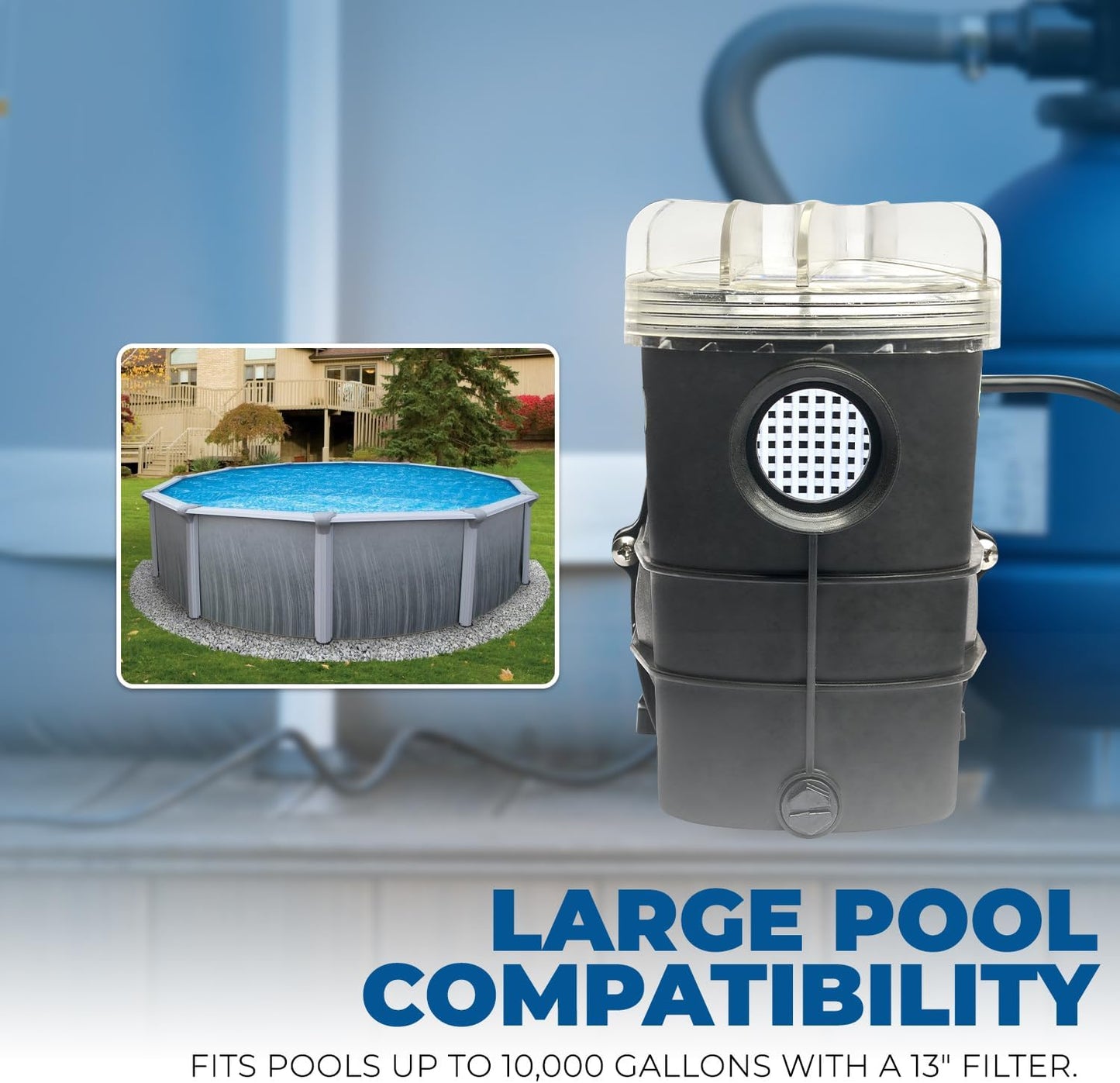 XtremepowerUS 3/4HP 2,400GPH High Flow Pond DIY Self Priming for Above Ground Swimming Pool Pump Strainer Basket 1.5" NPT