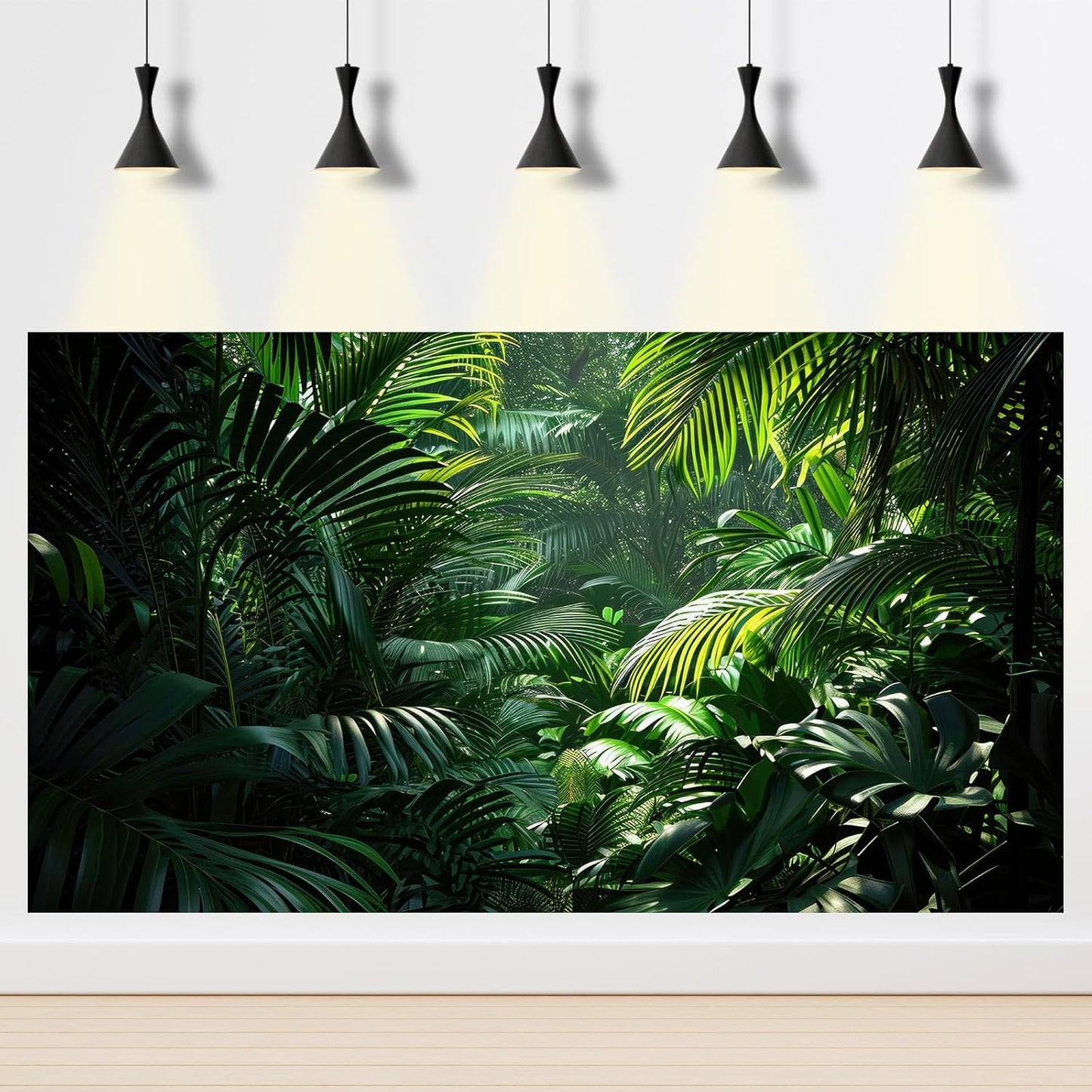 Aquarium Background Enchanting Beauty of Jungle Terrarium Backdrop Nature Jungle Green Leaf Palms Fish Tank Background Reptile Habitat Backdrop Wallpaper Poster Decor Vinyl 24x12in