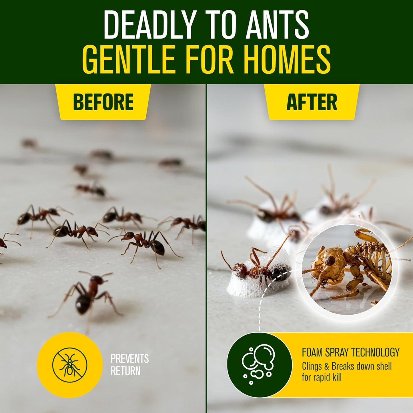 Green Guard Pest Control Spray - Indoor & Outdoor Killer of Ants, Roaches, Spiders & Other Crawling Insects, Safe Around Children & Pets, Plant-Based, Pleasant Scent (Citro Force, 16oz)