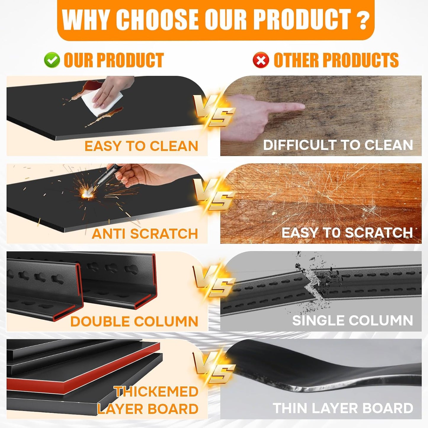 72''H Garage Shelving Heavy Duty Garage Storage Shelves, 3000 LBS Adjustable 5 Tier Industrial Shelving Unit, Metal Utility Shelf for Basement, Warehouse and Workshop (72''Hx46''Wx18''D, Black)