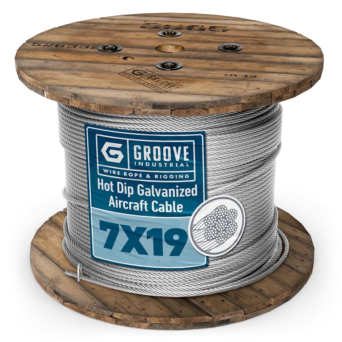 3/16’’ 7x19 Hot Dip Galvanized Aircraft Cable – Steel Wire Rope - 4500 Feet